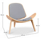 Designer armchair - Scandinavian armchair - Fabric upholstery - Lucy - gallery 9