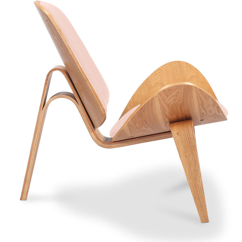 Designer Armchair - Scandinavian Armchair - Fabric Upholstery - Peach - Lucy