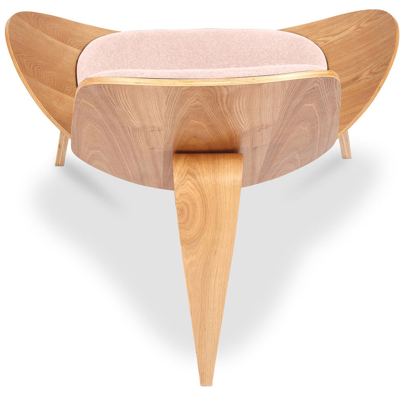 Designer Armchair - Scandinavian Armchair - Fabric Upholstery - Peach - Lucy