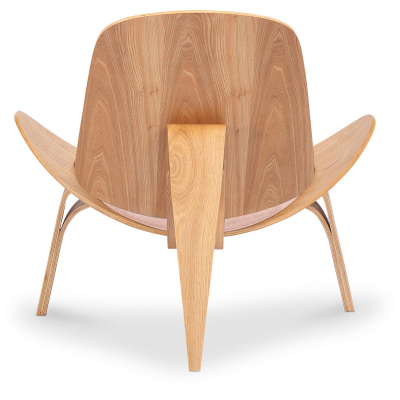 Designer Armchair - Scandinavian Armchair - Fabric Upholstery - Peach - Lucy