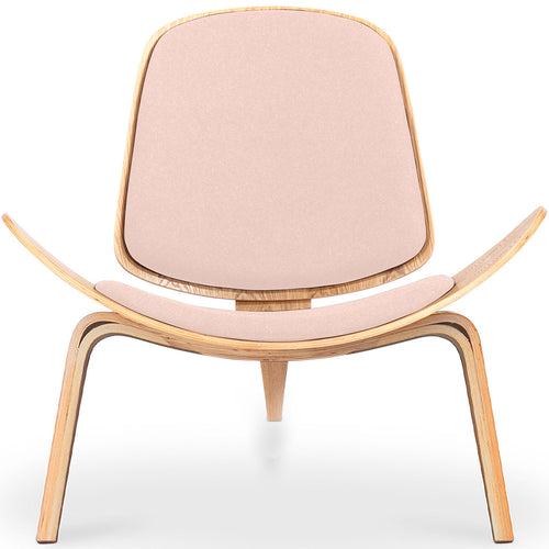 Designer Armchair - Scandinavian Armchair - Fabric Upholstery - Peach - Lucy