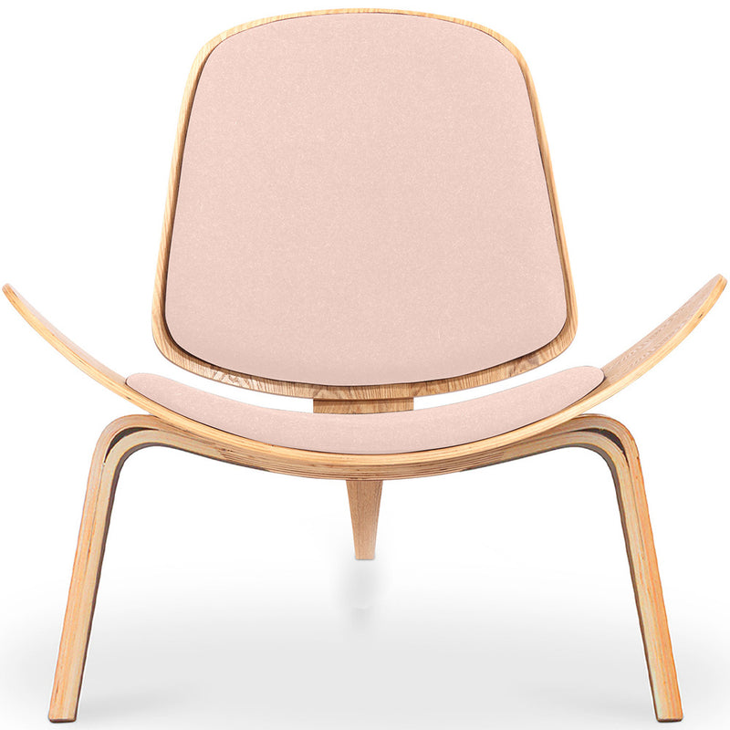 Designer Armchair - Scandinavian Armchair - Fabric Upholstery - Peach - Lucy