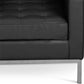 Fauteuil Konel avec pouf assorti - Similicuir