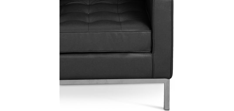 Fauteuil Konel avec pouf assorti - Similicuir