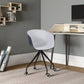 Upholstered Office Chair with Armrests - Desk Chair with Castors - Black and White - Jodie - gallery 3