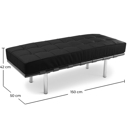 Town Bench (2 seats) - Faux Leather