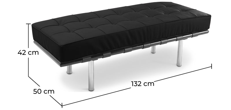 Banc rembourré en polyuréthane - 2 sièges - Town