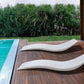 Chaise longue de piscine design - Blanc mat - Hero