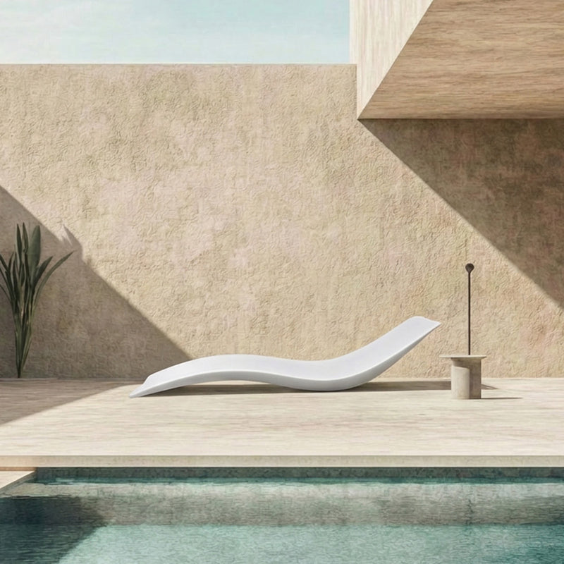 Design Swimming Pool Lounger - Matte White - Hero - gallery 6