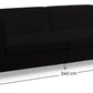 Faux Leather Upholstered Sofa - 2 Seats - Cawa