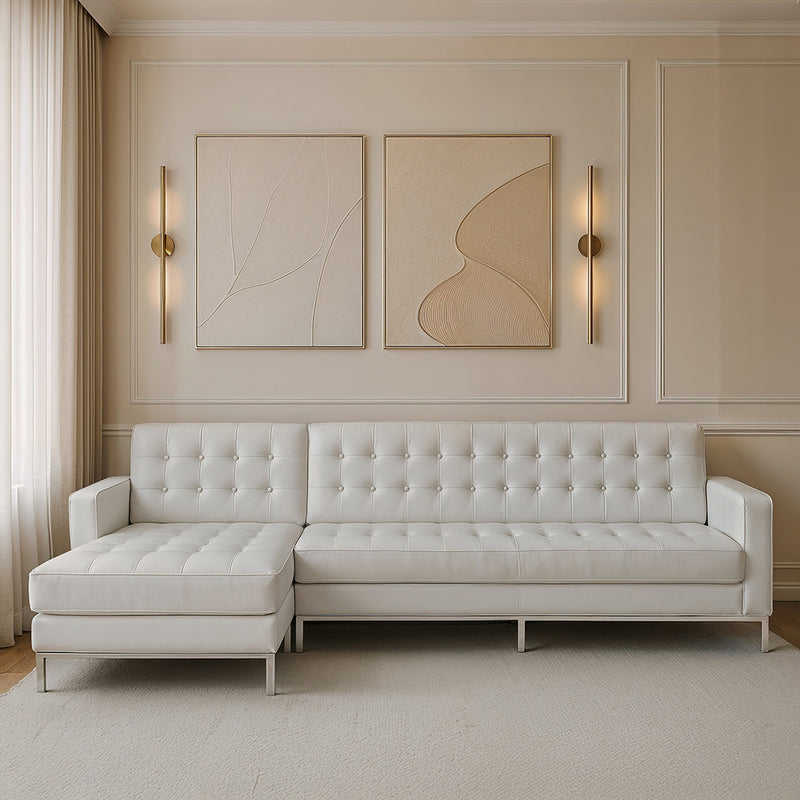 Chaise longue di design - Rivestita in similpelle - 3/4 posti - Nova