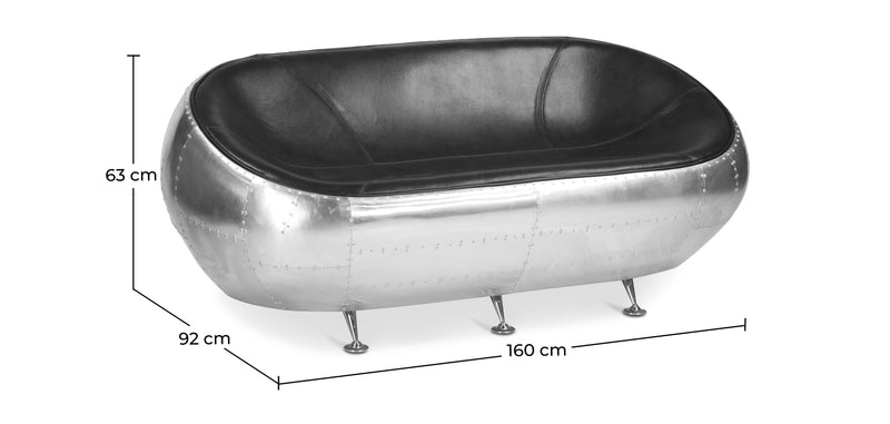 Egg Aviator-sofa i læder