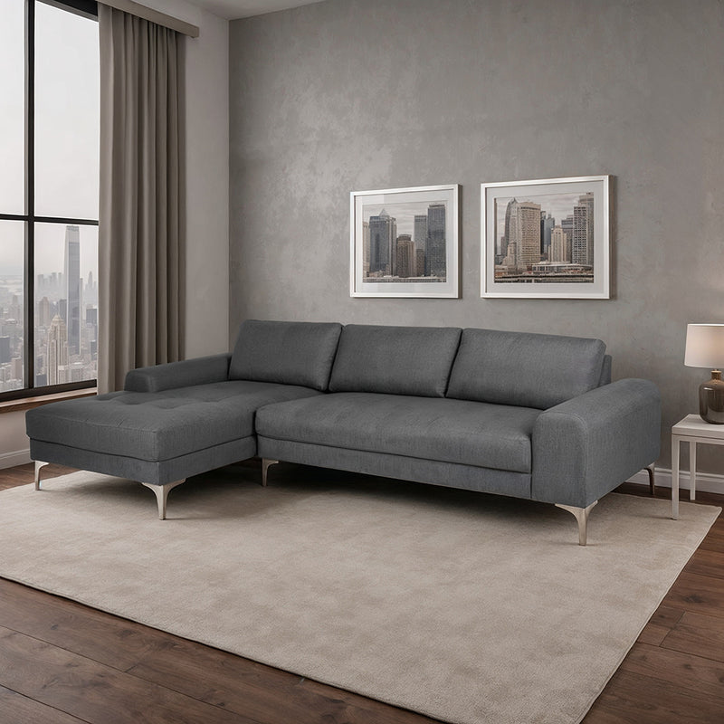 Chaise longue a 4/5 posti - Rivestita in tessuto - Yemy