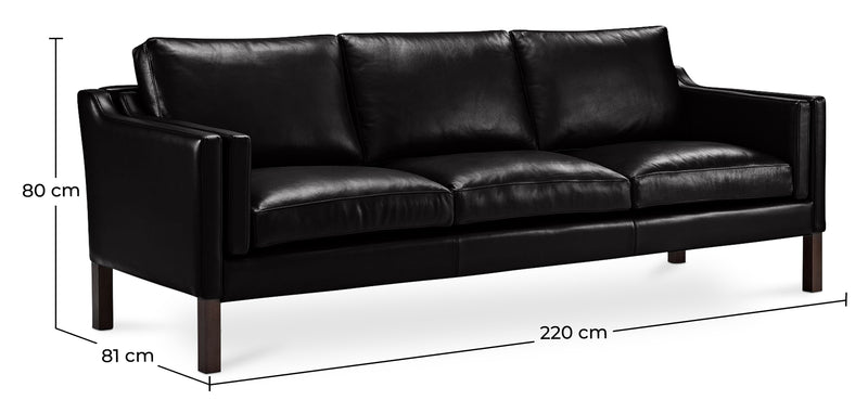 Designer-Sofa Benzion (3 Sitze) - Kunstleder
