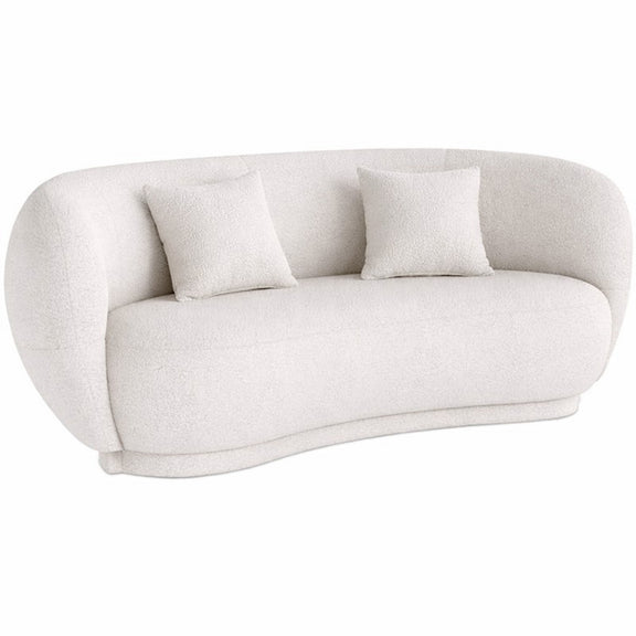 Curved Sofa - 3 Seater - Boucle Fabric - Curvy - gallery 4