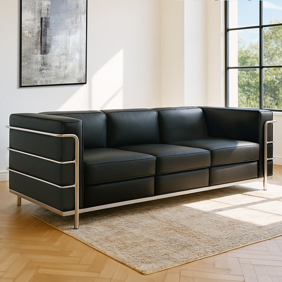 3-Seater Sofa - Upholstered in Vegan Leather - Lecur - gallery 3