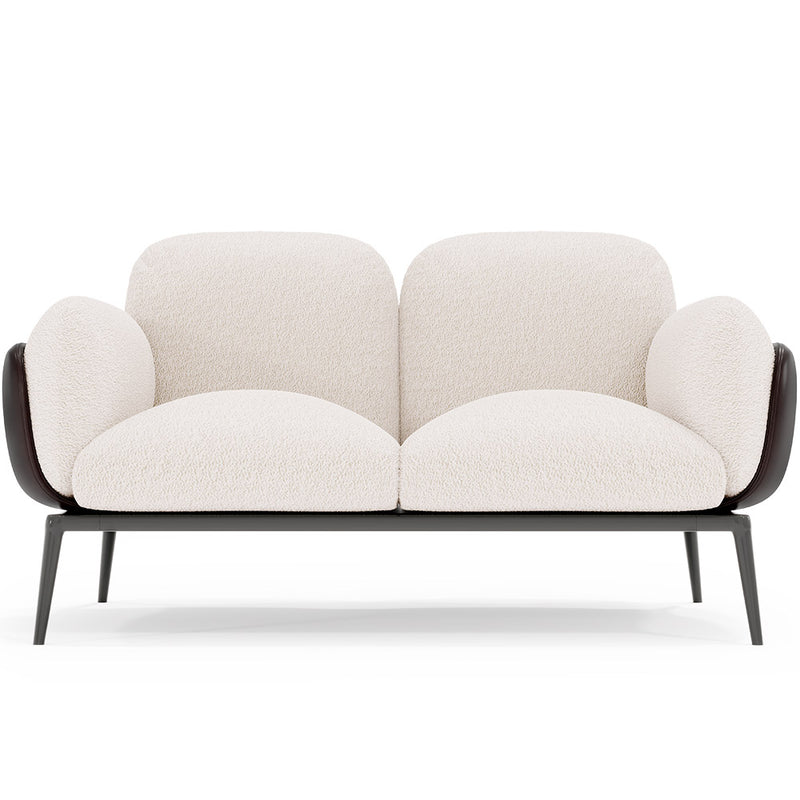2-Seater Sofa - Upholstered in Bouclé Fabric - Vandan