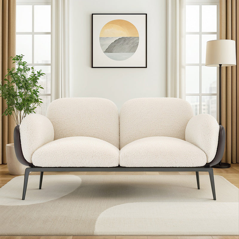 2-Seater Sofa - Upholstered in Bouclé Fabric - Vandan