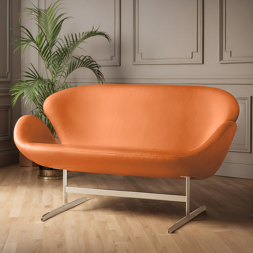 Scandinavian design Svin  Sofa (2 seats) - Faux Leather