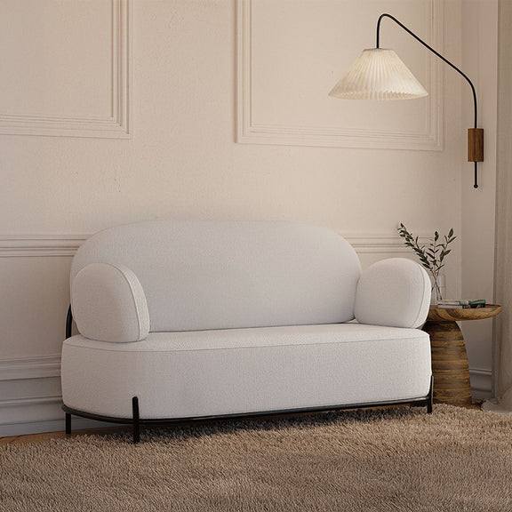 2/3-Seater Sofa - Upholstered in Bouclé Fabric - Baman - gallery 2