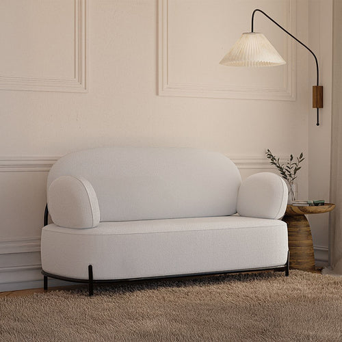 2/3-Seater Sofa - Upholstered in Bouclé Fabric - Baman - gallery 2