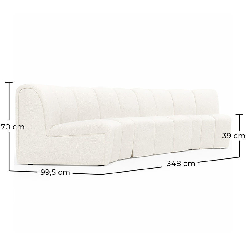 Modular Sofa - Upholstered in Bouclé - 3 Modules - 4/5 Seater - Herridon