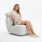 Sillón bouclé blanco - tapizado - Loraine