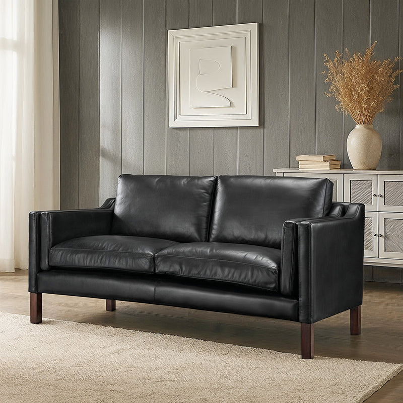 Divano di design Chaggai in stile scandinavo (2 posti) - Ecopelle