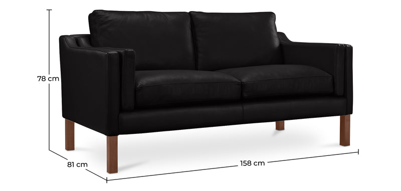 Divano di design Chaggai in stile scandinavo (2 posti) - Ecopelle