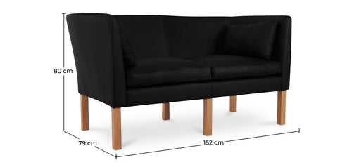 Design Sofa Benjamin (2 seats)  - Faux Leather