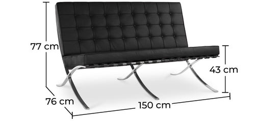 Town Sofa (2 seats) - Premium Leather
