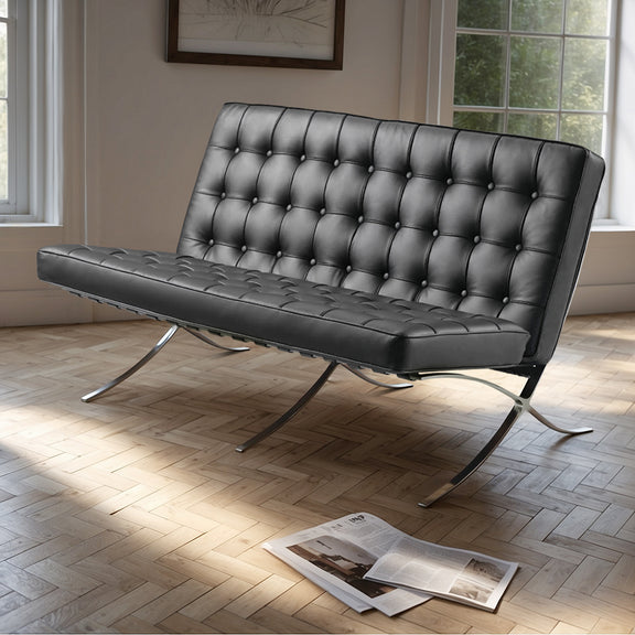 Leather Upholstered Sofa - 3 Seater - Town - gallery 2