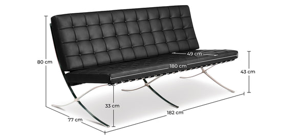 Leather Upholstered Sofa - 3 Seater - Town - gallery 9