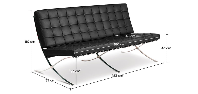 Leather Upholstered Sofa - 3 Seater - Town - gallery 9