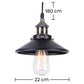 Lampa sufitowa - Lampa wisząca w stylu industrialnym - Jim