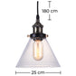 Taklampe - Hengelampe - Industrielt design - 25cm - Hannah