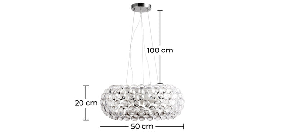 Ceiling Lamp - Crystal Globe Pendant Lamp - 50cm - Savoni - gallery 9
