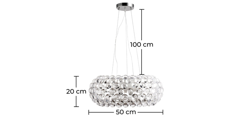 Ceiling Lamp - Crystal Globe Pendant Lamp - 50cm - Savoni - gallery 9
