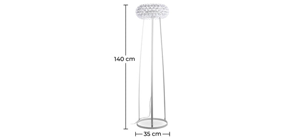 Floor Lamp - Living Room Lamp with Crystal Buttons - Savoni - gallery 6