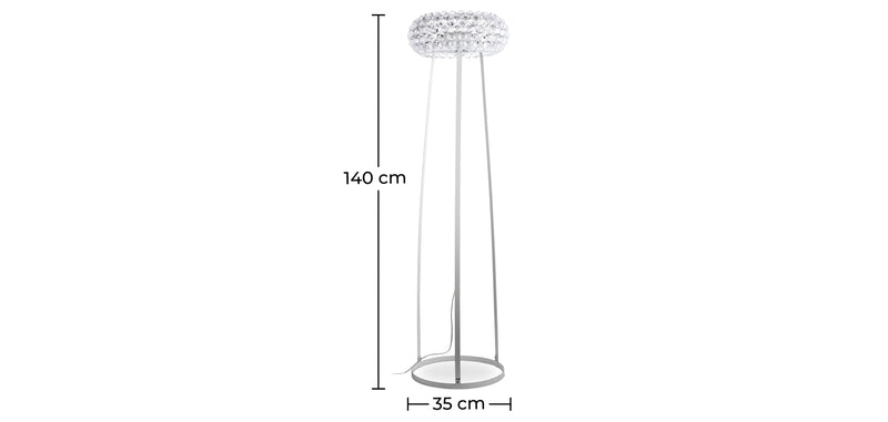 Floor Lamp - Living Room Lamp with Crystal Buttons - Savoni - gallery 6