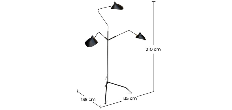 Floor Lamp - Living Room Lamp - 3 arms - Giorge - gallery 9