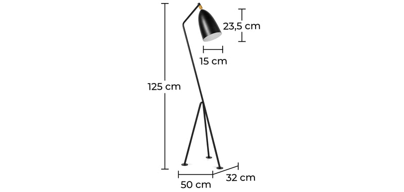 Tripod Design Floor Lamp - Living Room Lamp - Hopper - gallery 11