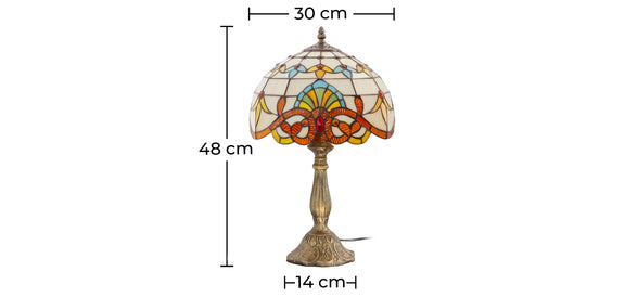 Tiffany Table Lamp - Living Room Lamp - Vintage - gallery 6