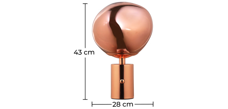 Candeeiro de mesa de design Evanish - Acrílico e metal
