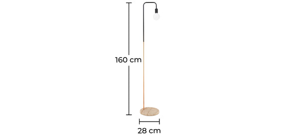 Marble Base Floor Lamp - Living Room Lamp - Carlo - gallery 6