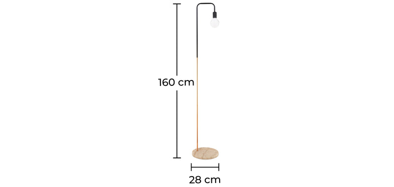 Marble Base Floor Lamp - Living Room Lamp - Carlo - gallery 6