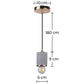 Lampe de plafond - Lampe suspendue - Métal et béton - Felippo