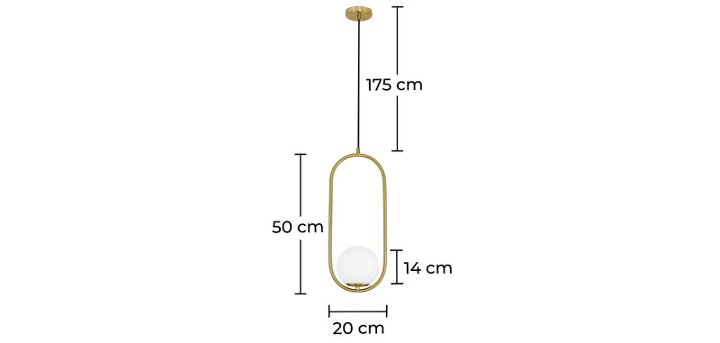 Lampada a sospensione Ruby - Metallo e vetro
