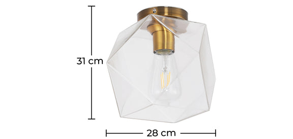 Crystal Ceiling Lamp - Retro Design Flush Mount - Avo - gallery 6