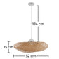 Lampa sufitowa z bambusa - Lampa wisząca w stylu Boho Bali - Sam